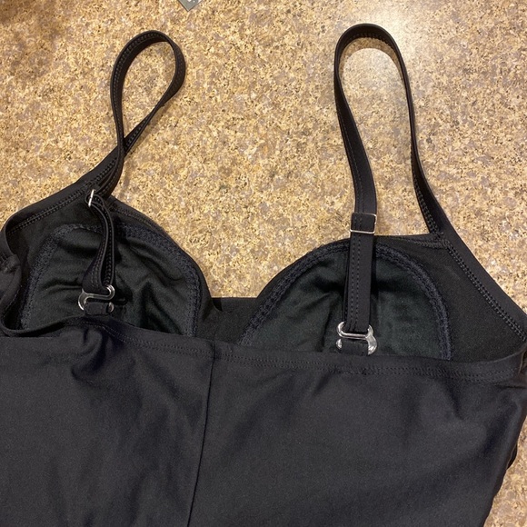 Speedo 1 Piece Black Women’s Swim Suit No Size Tag - Picture 7 of 15